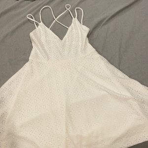 Classy white spring dress for church